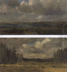 Landschaft Mit Bewolktem Himmel