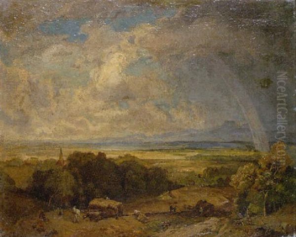 Nach Dem Gewitter, Vorgebirgslandschaft Mit See - view 1