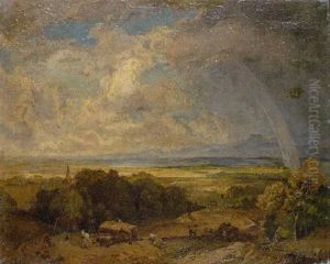 Nach Dem Gewitter, Vorgebirgslandschaft Mit See by Max Hartwig