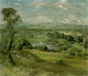 Baumreiche Fluslandschaft