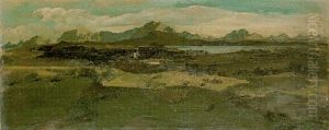 Gebirgslandschaft Mit See