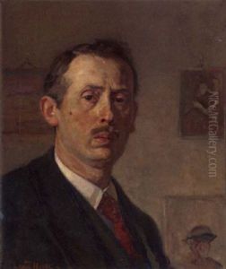 A Selfportrait Of The Artist by Louis Hartz