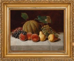 Still Life Of Melon, Apples And Grapes Still Life Of Melon, Apples And Grapes