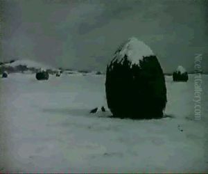 Haystacks In Winter by George Harvey