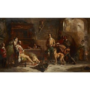 Shakespeare Before Sir Thomas Lucy On A Charge Of Deer Stealing by George (Sir) Harvey