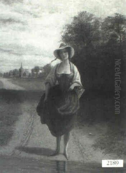 Girl By Stream - view 1