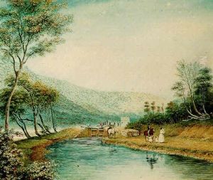 View Of The Erie Canal by George (Sir) Harvey