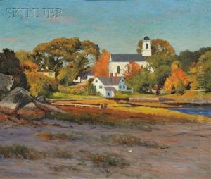 Autumn Afternoon, Annisquam Church by George Wainwright Harvey