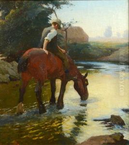 The Drinking Pool by Harold Harvey