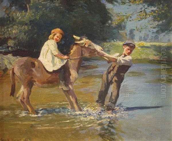 Taking The Donkey Through The Water - view 1