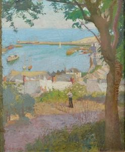 Looking Down To Newlyn Harbour