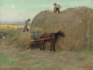 Building A Hayrick by Harold Harvey
