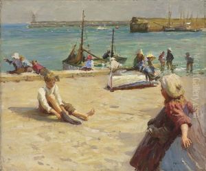 Children On The Quay, Newlyn