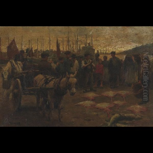 Fishermen At Newlyn Harbour - view 1