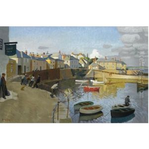 A View Of Mousehole by Harold Harvey