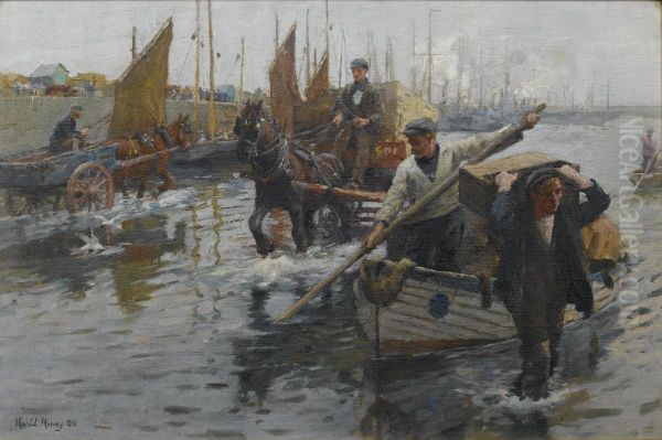 Unloading The Boats, Newlyn Harbour - view 1