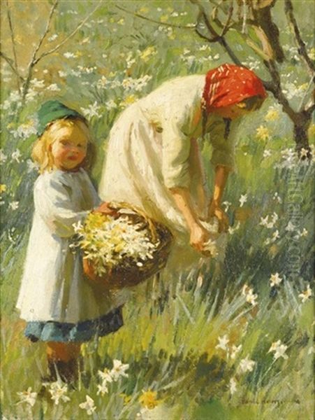 Picking Daffodils - view 1