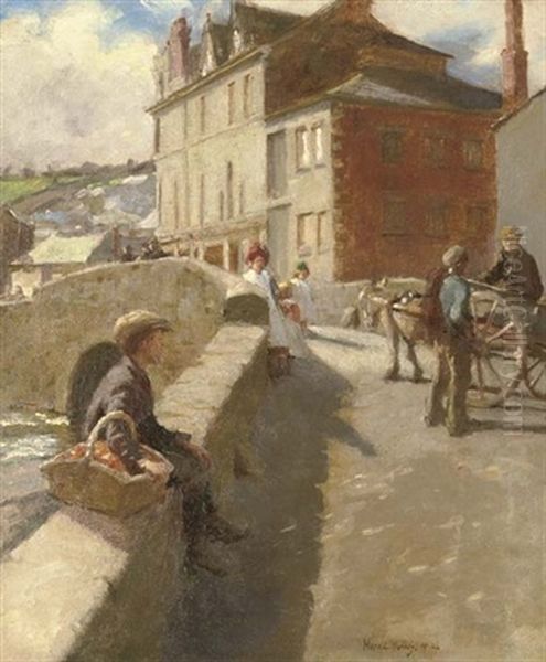The Baker Boy On Newlyn Bridge - view 1