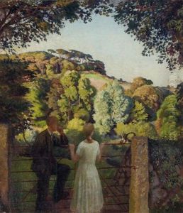 Midge Bruford And Fiance, Coombe Hill, Newlyn