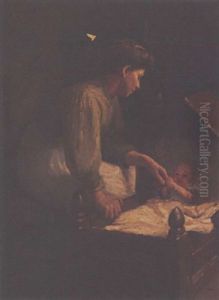 Mother And Child by Harold Harvey