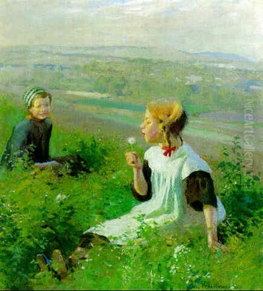 Blowing Dandelions - view 1
