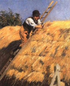Thatching The Rick by Harold Harvey