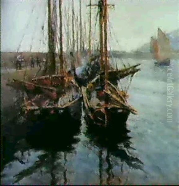 Fishing Boats In Newlyn Harbour - view 1