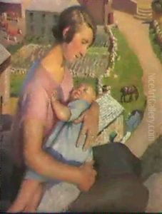 Mother And Child by Harold Harvey