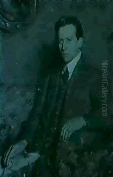 Portrait Of A Young Man With His Whippet - view 1