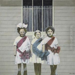 Three Girls With Pageant Sashes by Robert Harvey