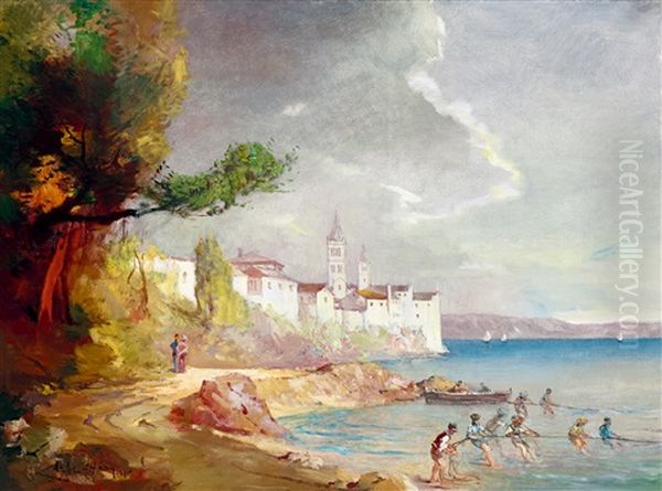 Fishermen On The Adriatic - view 1