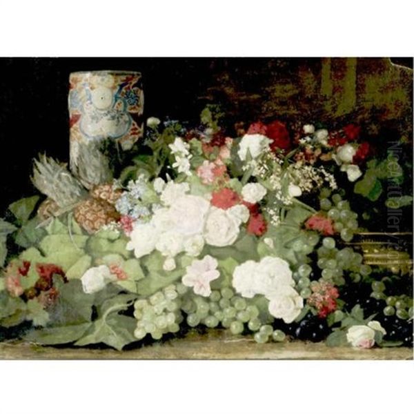 Still Life With Flowers, Grapes And Vase - view 1
