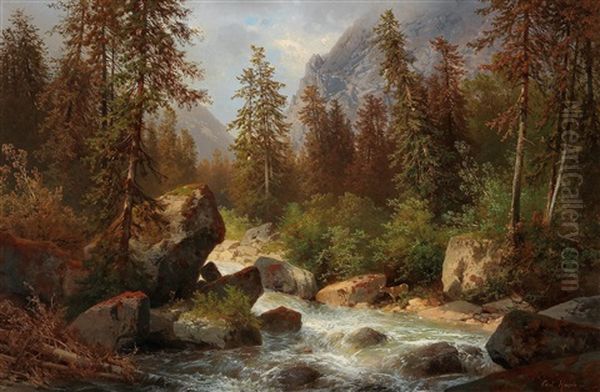 Scene By The Waldbachstrub Near Hallstatt - view 1