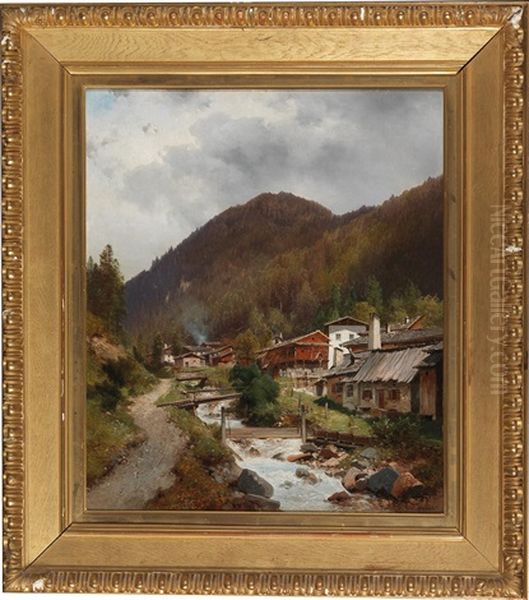 A Mountain Village With Weir (east Ryrol?) - view 1