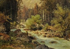 Untitled - Cool Mountain Stream by Carl Hasch