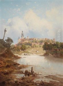 Blick Auf Schloss Wawel In Krakau