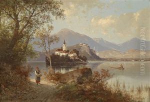Blick Auf Den Bleder See, Auch Veldeser See Genannt