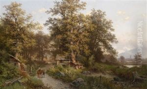 Begegnung Auf Der Landstrase by Carl Hasch