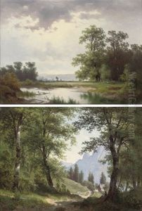 Molie Bai Ebensee (+ Nach Dem Regem; Pair) by Carl Hasch