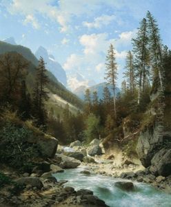 "motiv Aus Dem ... Mit Dem Marchanthorn Bei Lofer" by Carl Hasch