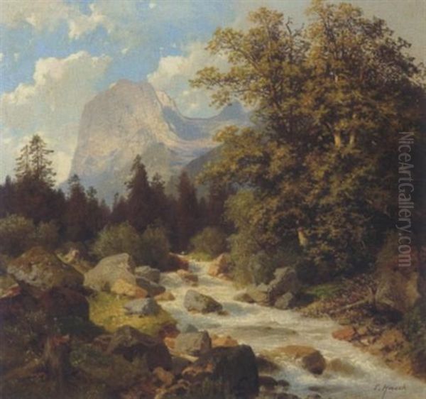 Ramsaubach Mit Den Muhlsturzhornern - view 1