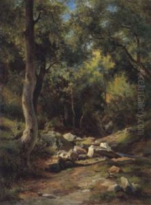 Ein Romantisches Platzchen by Carl Hasch