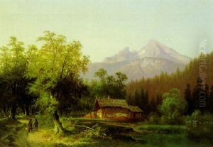 Blick Zum Watzmann Von Berchtesgaden Aus by Carl Hasch