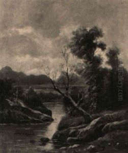 Junges Paar In Herbstlicher Seenlandschaft