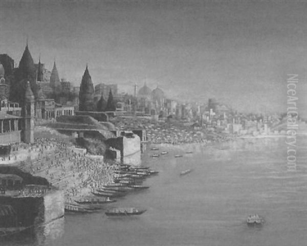On The Ganges, Benares, India - view 1