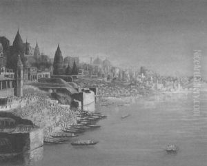 On The Ganges, Benares, India by Charles Field Haseltine