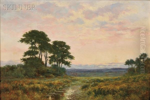 River Landscape, Sunset - view 1