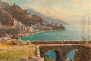 View Of The Amalfi Coast, Italy by William Stanley Haseltine