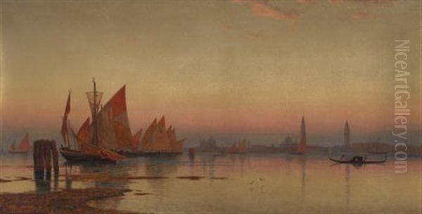 Venetian Coastline At Sunset - view 1