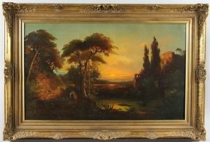 Italian Romantic Landscape by William Stanley Haseltine